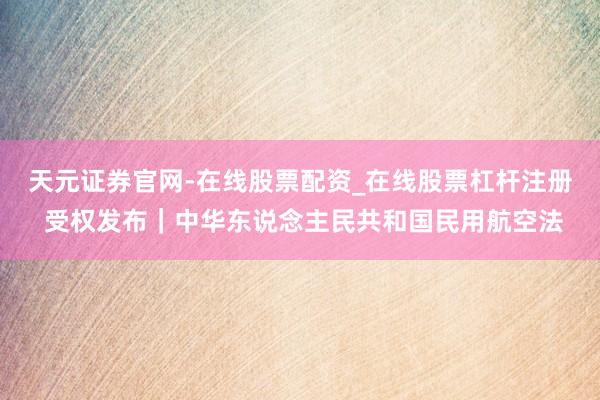 天元证券官网-在线股票配资_在线股票杠杆注册 受权发布｜中华东说念主民共和国民用航空法