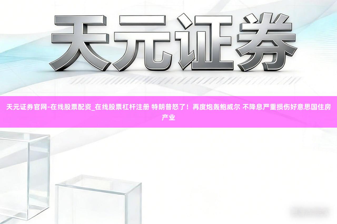 天元证券官网-在线股票配资_在线股票杠杆注册 特朗普怒了！再度炮轰鲍威尔 不降息严重损伤好意思国住房产业