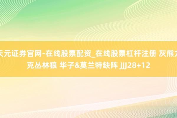 天元证券官网-在线股票配资_在线股票杠杆注册 灰熊力克丛林狼 华子&莫兰特缺阵 JJJ28+12