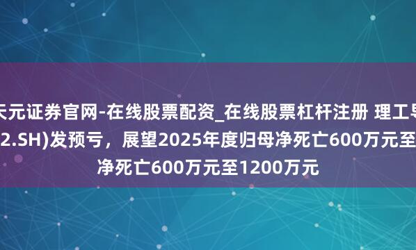 天元证券官网-在线股票配资_在线股票杠杆注册 理工导航(688282.SH)发预亏，展望2025年度归母净死亡600万元至1200万元