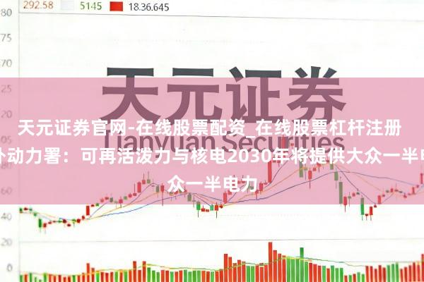 天元证券官网-在线股票配资_在线股票杠杆注册 海外动力署：可再活泼力与核电2030年将提供大众一半电力