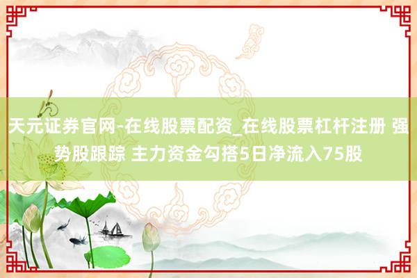 天元证券官网-在线股票配资_在线股票杠杆注册 强势股跟踪 主力资金勾搭5日净流入75股