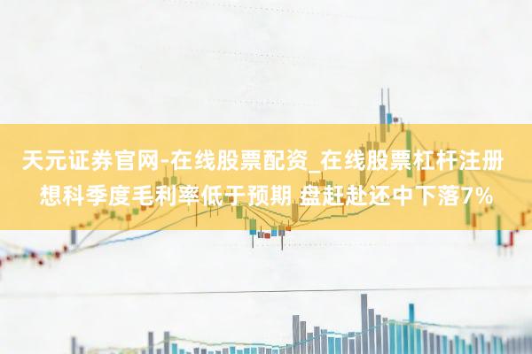 天元证券官网-在线股票配资_在线股票杠杆注册 想科季度毛利率低于预期 盘赶赴还中下落7%